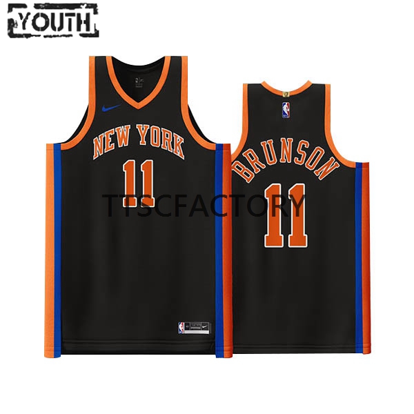 New York Knicks Trikot Jalen Brunson 11 Nike 2022-23 City Edition Schwarz Swingman - Kinder New York Knicks Trikot Jalen Brunson 11 Nike 2022-23 City Edition Schwarz Swingman - Kinder